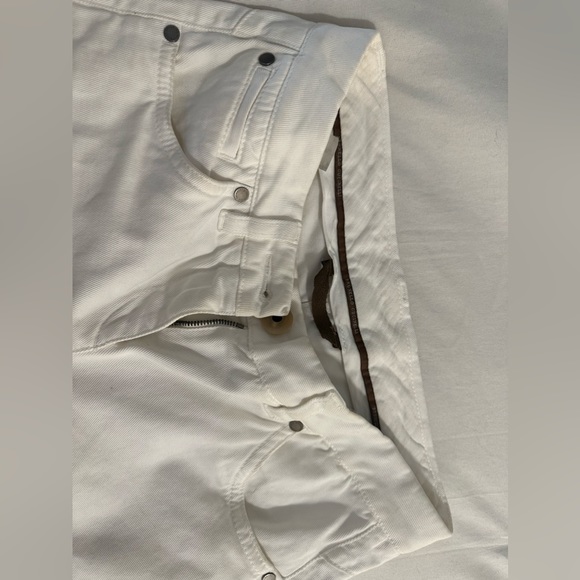 Brunello Cucinelli Low-Rise White Denim Skinny Jeans size 2 US 38 IT - Picture 6 of 6